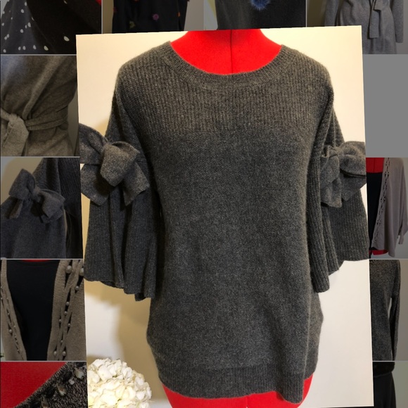 NWT: cashmere bowed sweater - Picture 1 of 3